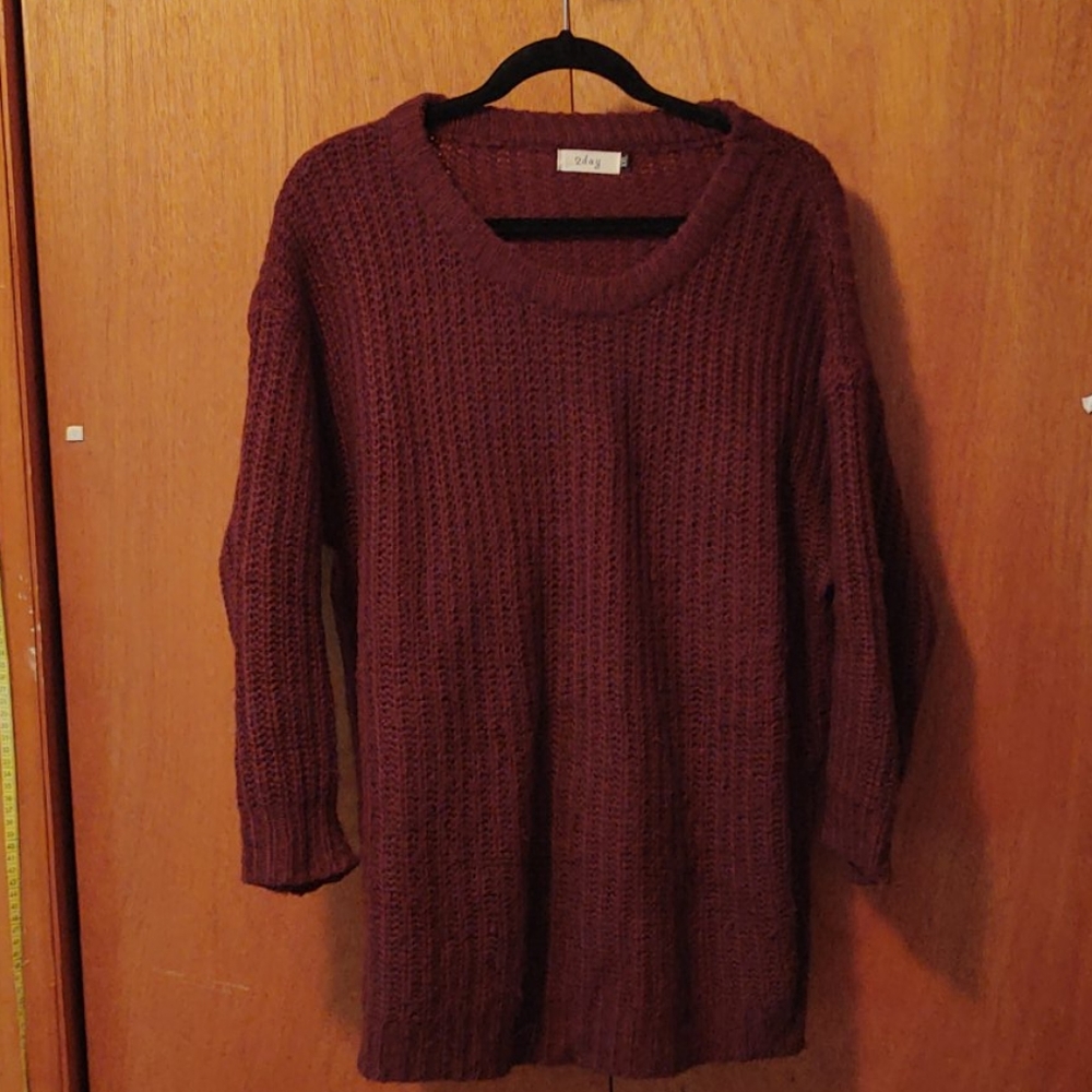 Burgundy sweater plus size 2X